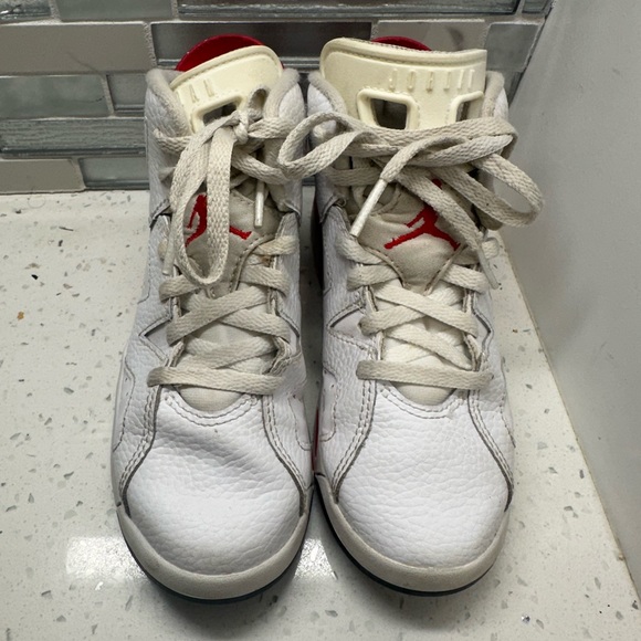 Nike Air Jordan 6 Retro White & Red Shoes  University  DV3605-162 Size US 13C - Picture 7 of 8
